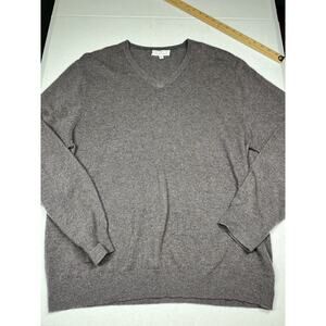 Toscano Firenze 100% Cashmere V-Neck pull Over Casaul Sweater Mens Size XL